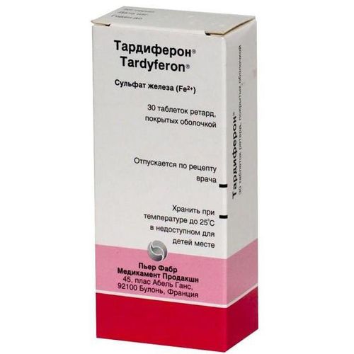 Тардиферон таблетки пролонгированного действия покрытые сахарной оболочкой 80 мг 30 шт.