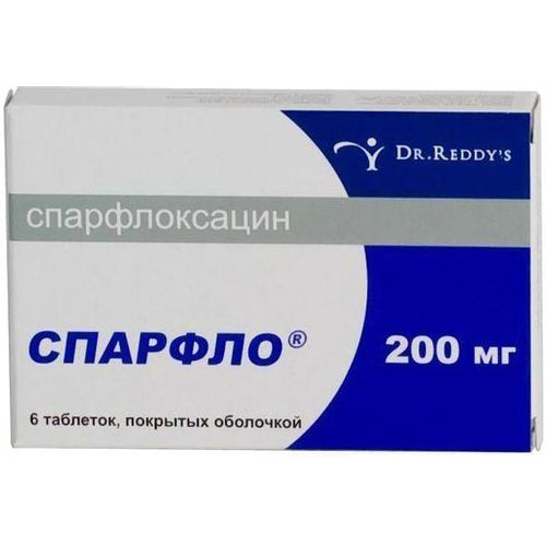 СПАРФЛО ТАБЛЕТКИ ПОКРЫТЫЕ ОБОЛОЧКОЙ 200 МГ №6