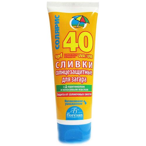 ФЛОРЕСАН СОЛЯРИС СЛИВКИ СОЛНЦЕЗАЩИТ Д/ЗАГАРА SPF40 (Ф-471.