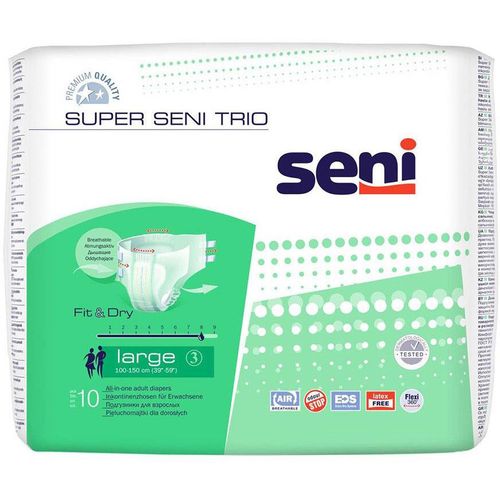SUPER SENI TRIO ПОДГУЗНИКИ ДЛЯ ВЗРОСЛЫХ LARGE ПОДГУЗНИКИ УРОЛОГИЧЕСКИЕ   №10