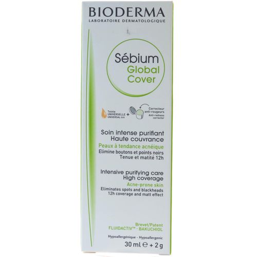 BIODERMA SEBIUM GLOBAL COVER КРЕМ ОЗДОРАВЛИВАЮЩ/МАСКИРУЮЩ УХОД КОСМЕТИЧЕСКИЙ КРЕМ 2 Г 30 МЛ №1