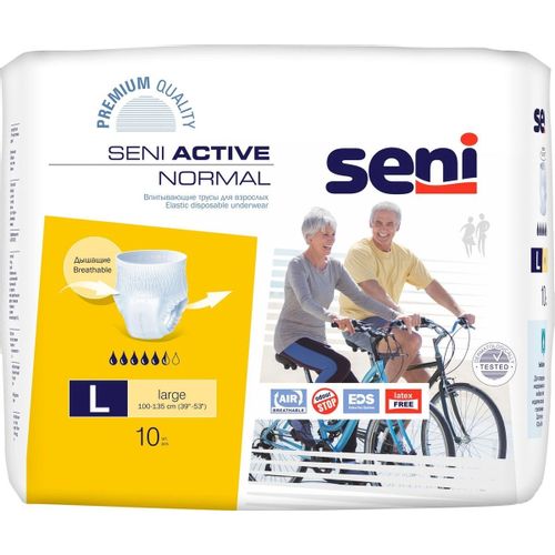 SENI ACTIVE NORMAL ТРУСЫ-ПОДГУЗНИКИ ДЛЯ ВЗРОСЛЫХ LARGE ПОДГУЗНИКИ-ТРУСЫ УРОЛОГИЧЕСКИЕ №10