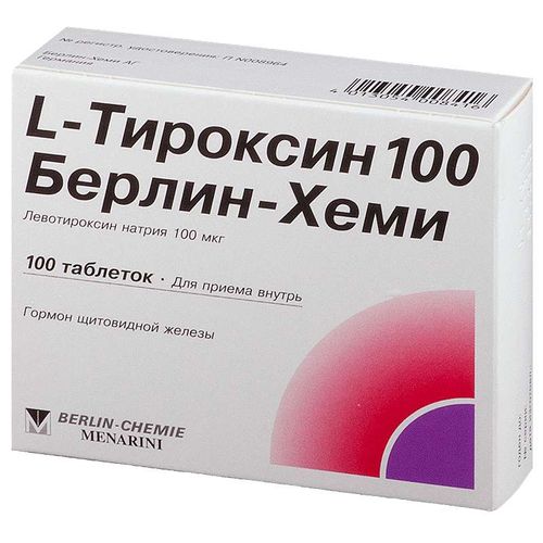 L-ТИРОКСИН 100 БЕРЛИН ХЕМИ ТАБЛЕТКИ 100 МКГ   №100