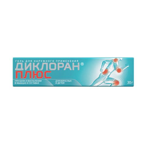 ДИКЛОРАН ПЛЮС ГЕЛЬ ДЛЯ НАРУЖНОГО ПРИМЕНЕНИЯ 1% 30 Г №1